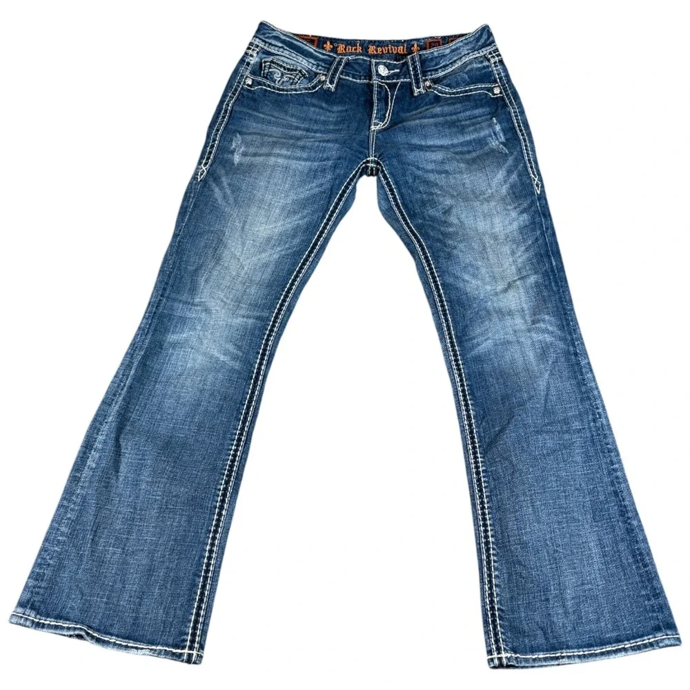 Buckle Rock Revival Blake Easy Bootcut Jeans Womens 29 Blue‎ Medium Wash Travel